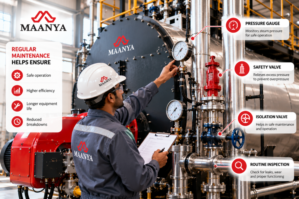 Industrial boiler safety inspection and maintenance